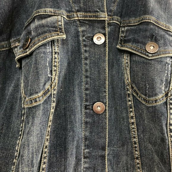 Torrid Denim French Terry Jacket Women's Plus Size - Picture 4 of 7